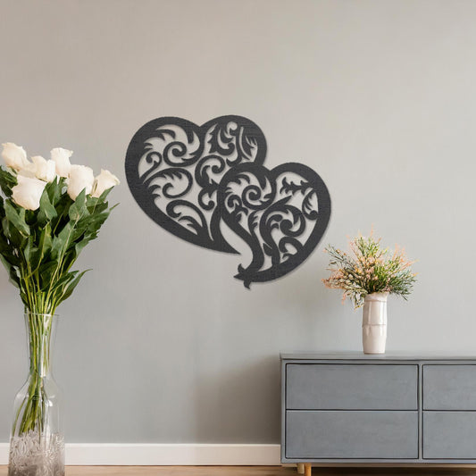 Wooden Hearts Wall Art Hanging Modern Home Decoration Bedroom Wall Art