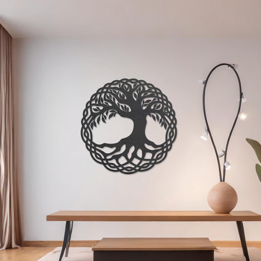 Wooden Tree of Life Hanging Modern Contemporary Wall Art Decor Wood Hanging