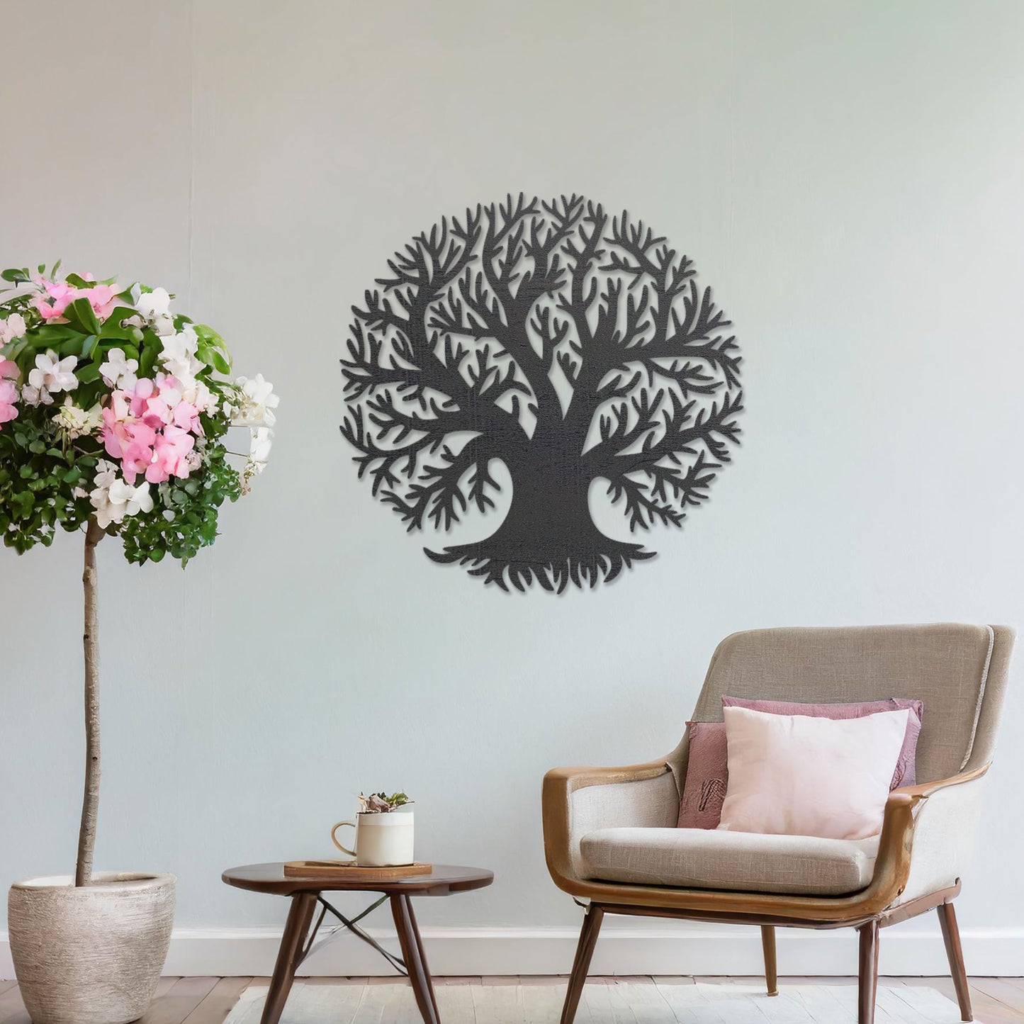 Wooden Wall Art Tree of Life Modern Home Room Office Decor Gift for Her Idea