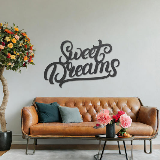 Wooden Sweet Dreams Sign Wall Art Modern Home Hanging Living Room Wall Decor