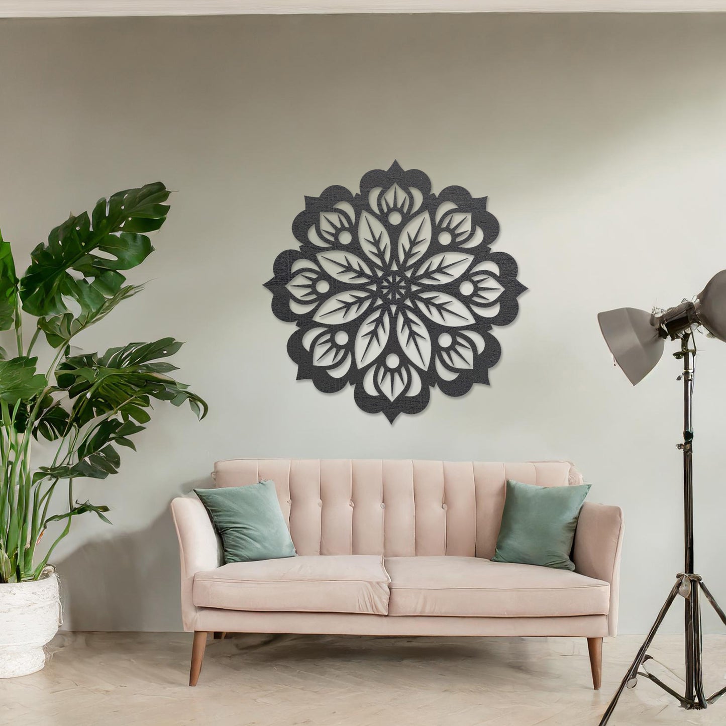 Wooden Mandala Flower Wall Art Modern Bedroom Decoration Home Wall Hanging