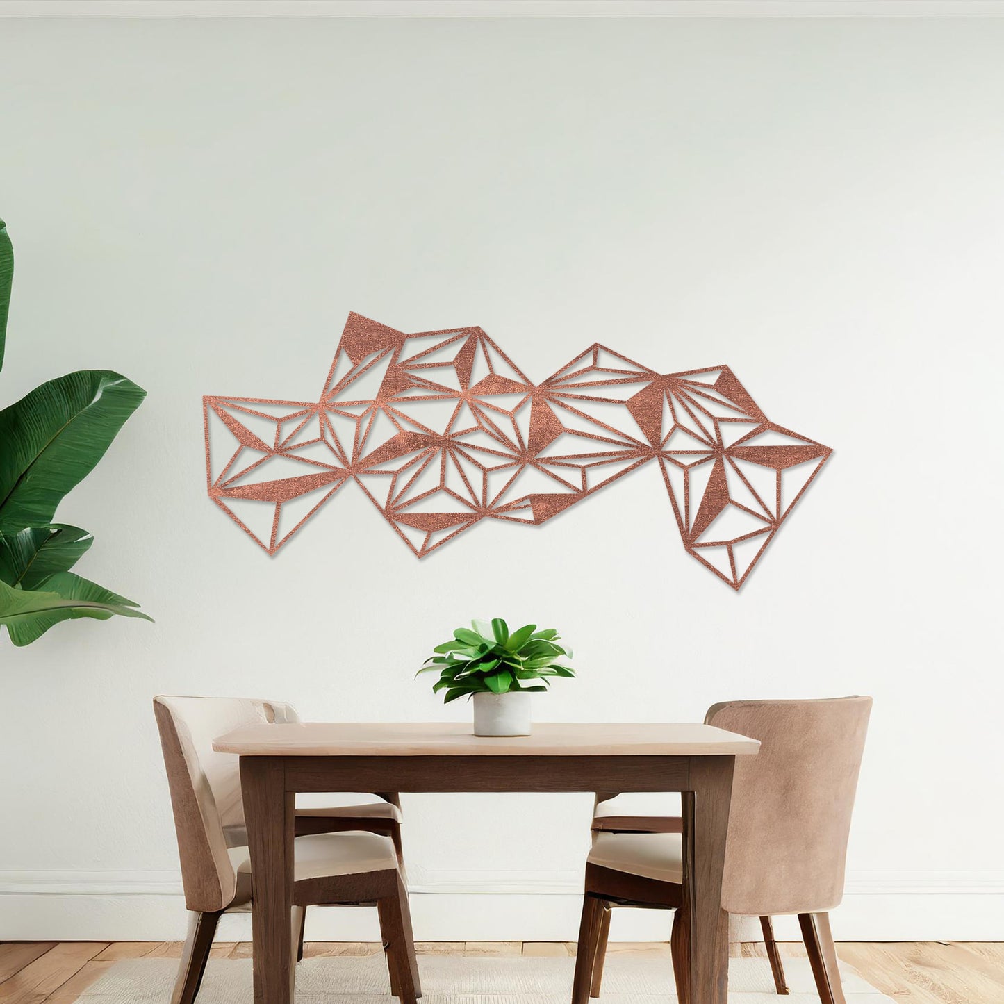 Wooden Geometric Wall Art Hanging Contemporary Home Art Decoration