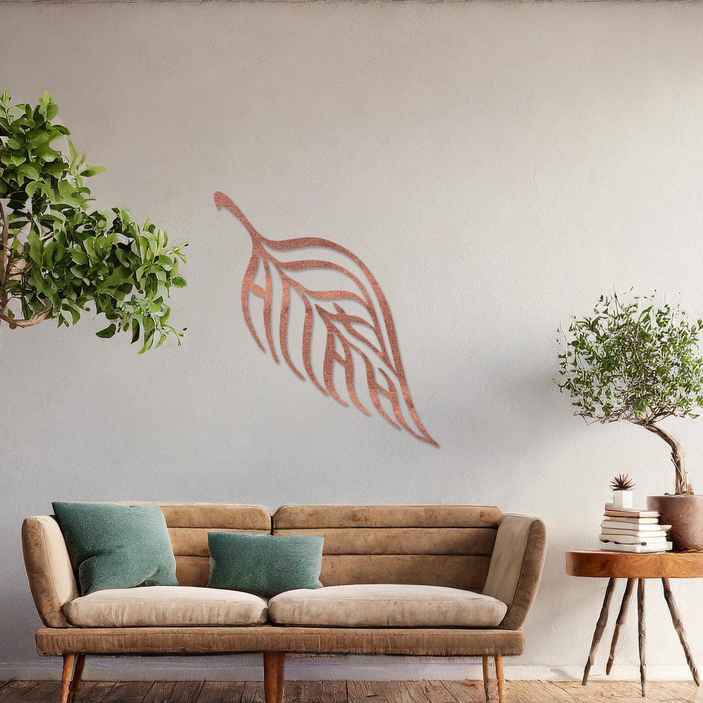 Wooden Tropical Leaf Wall Art Hanging Modern Wall Art Living Room Wall Decor