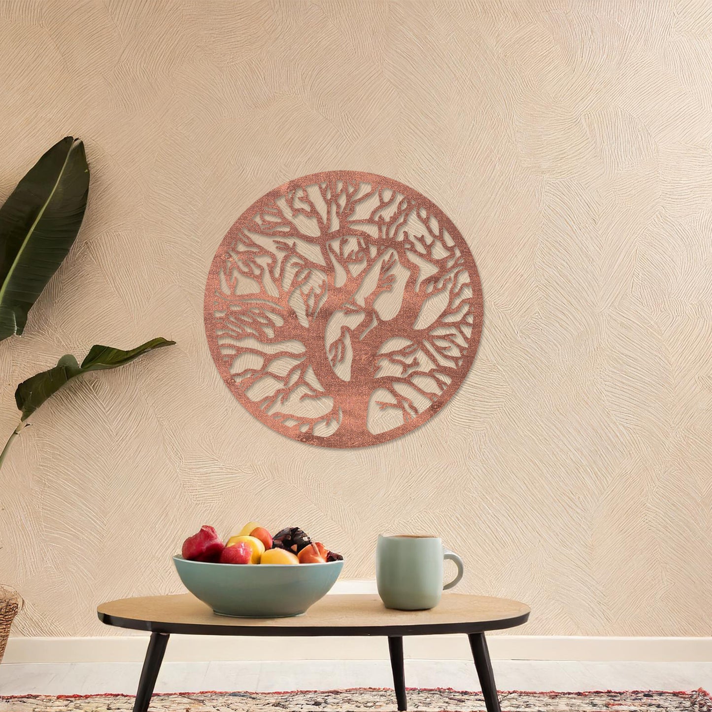 Wooden Round Tree Wall Art Hanging Modern Home Decoration Rustic Wall Art