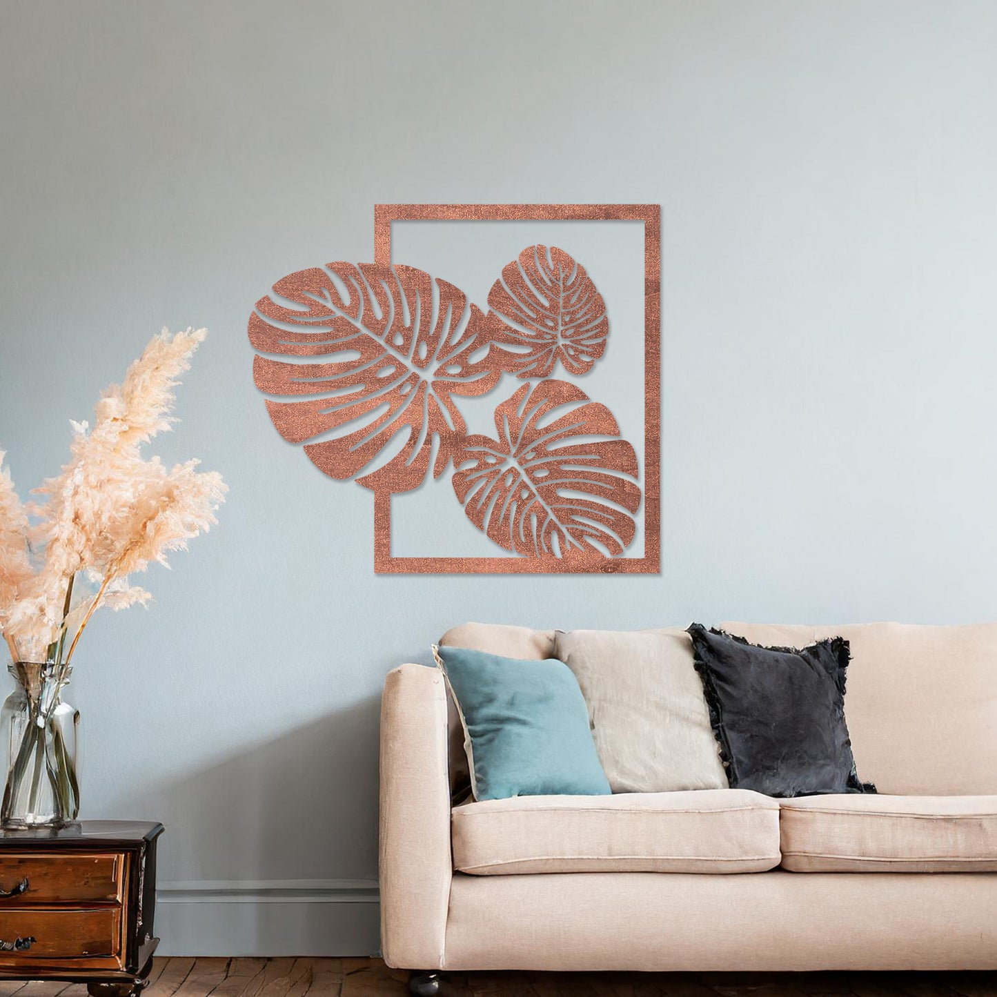 Monstera Leaf Wooden Wall Art - Bold Tropical Design for Any Room