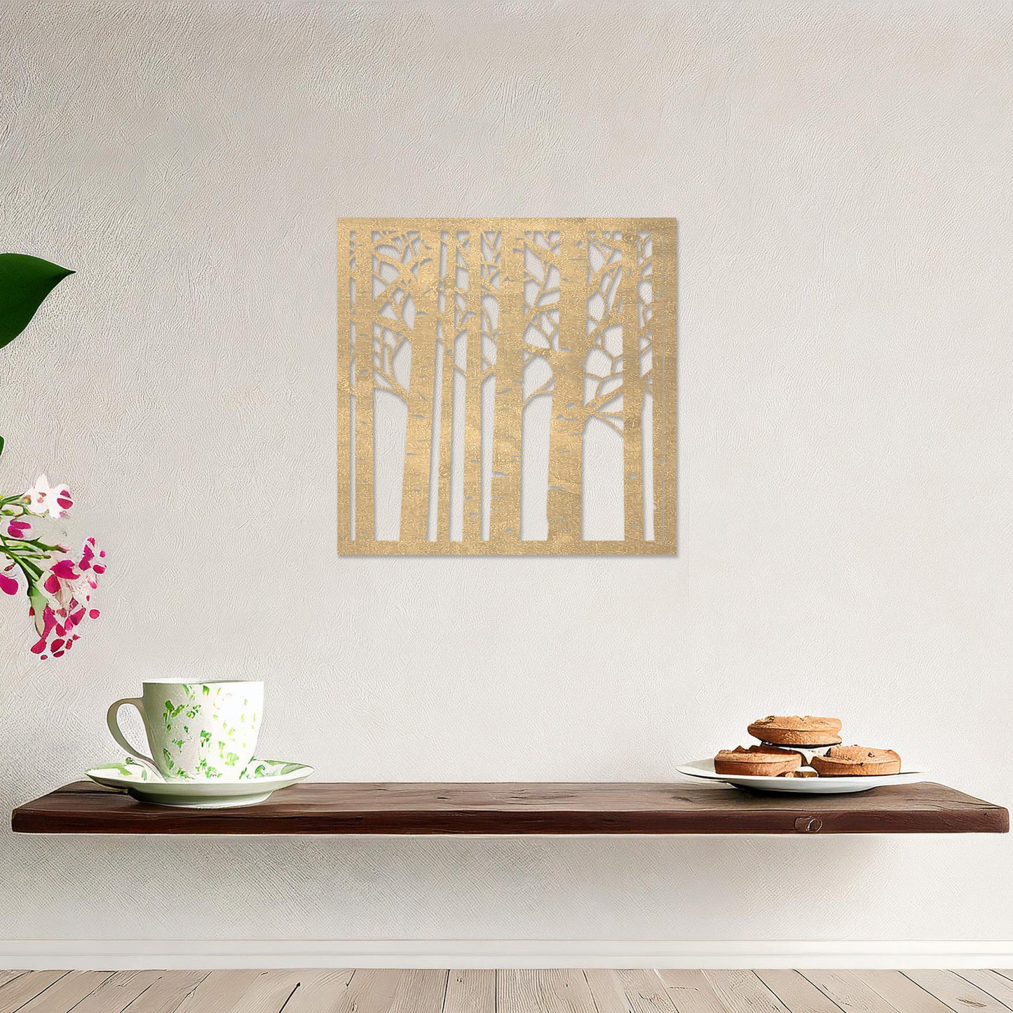 Wooden Forest Wall Art Hanging Modern Home Decoration Living Room Wall Decor