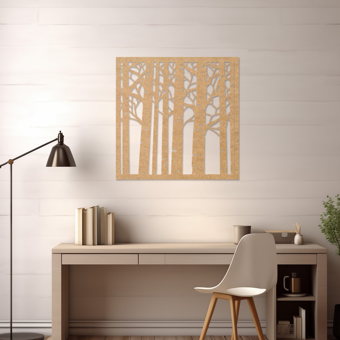 Wooden Forest Wall Art Hanging Modern Home Decoration Living Room Wall Decor