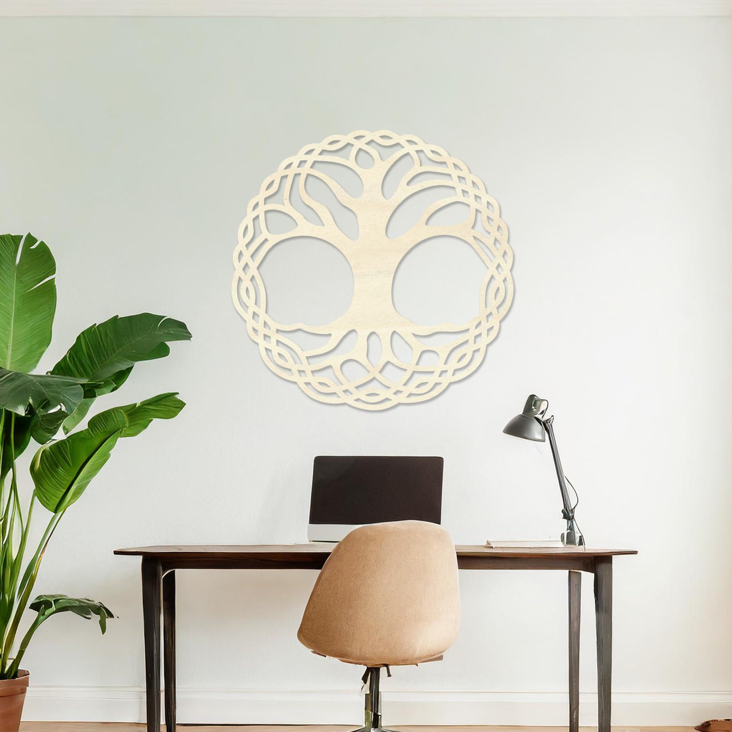 Celtic Tree of Life Wall Art - Elegant Wooden Decor with Timeless Motifs