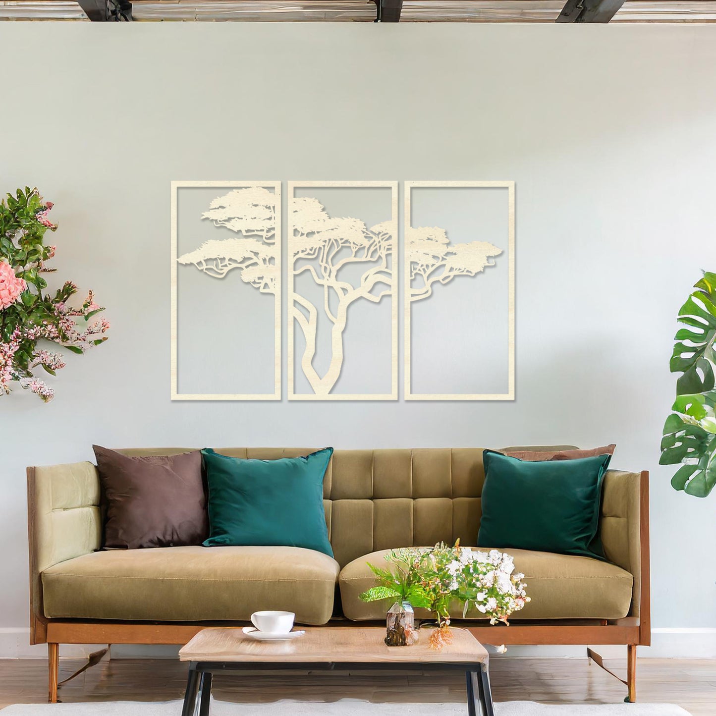 Wooden African Tree Wall Art Modern Home Decoration African Tree Wall Art