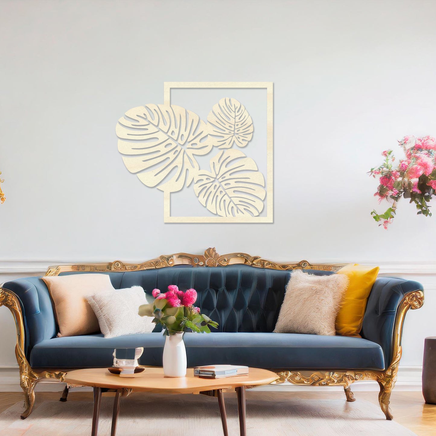 Monstera Leaf Wooden Wall Art - Bold Tropical Design for Any Room