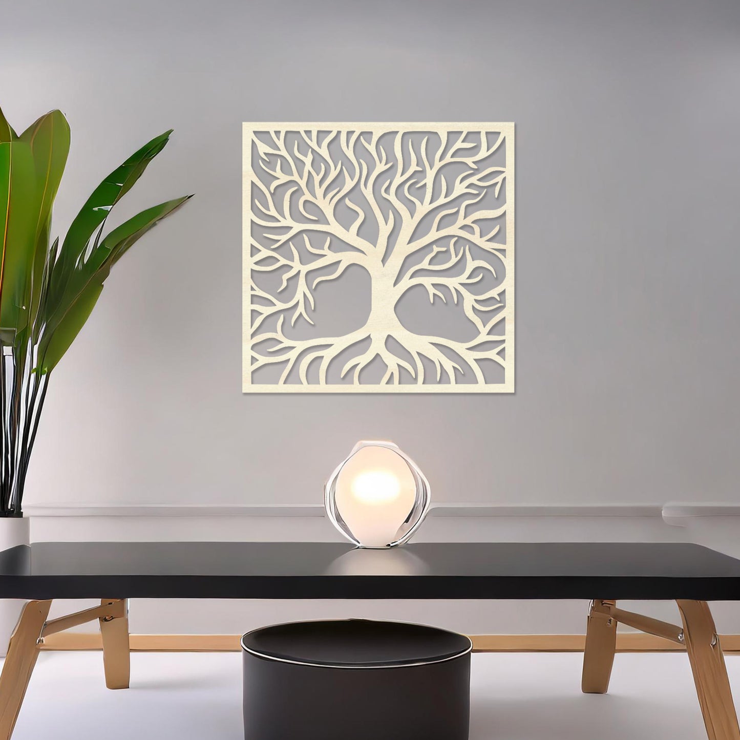 Timeless Tree Wooden Wall Art - Intricate Branch Design Hanging Wall Decor