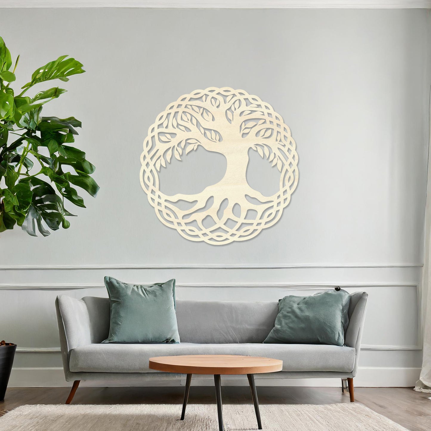 Wooden Tree of Life Hanging Modern Contemporary Wall Art Decor Wood Hanging