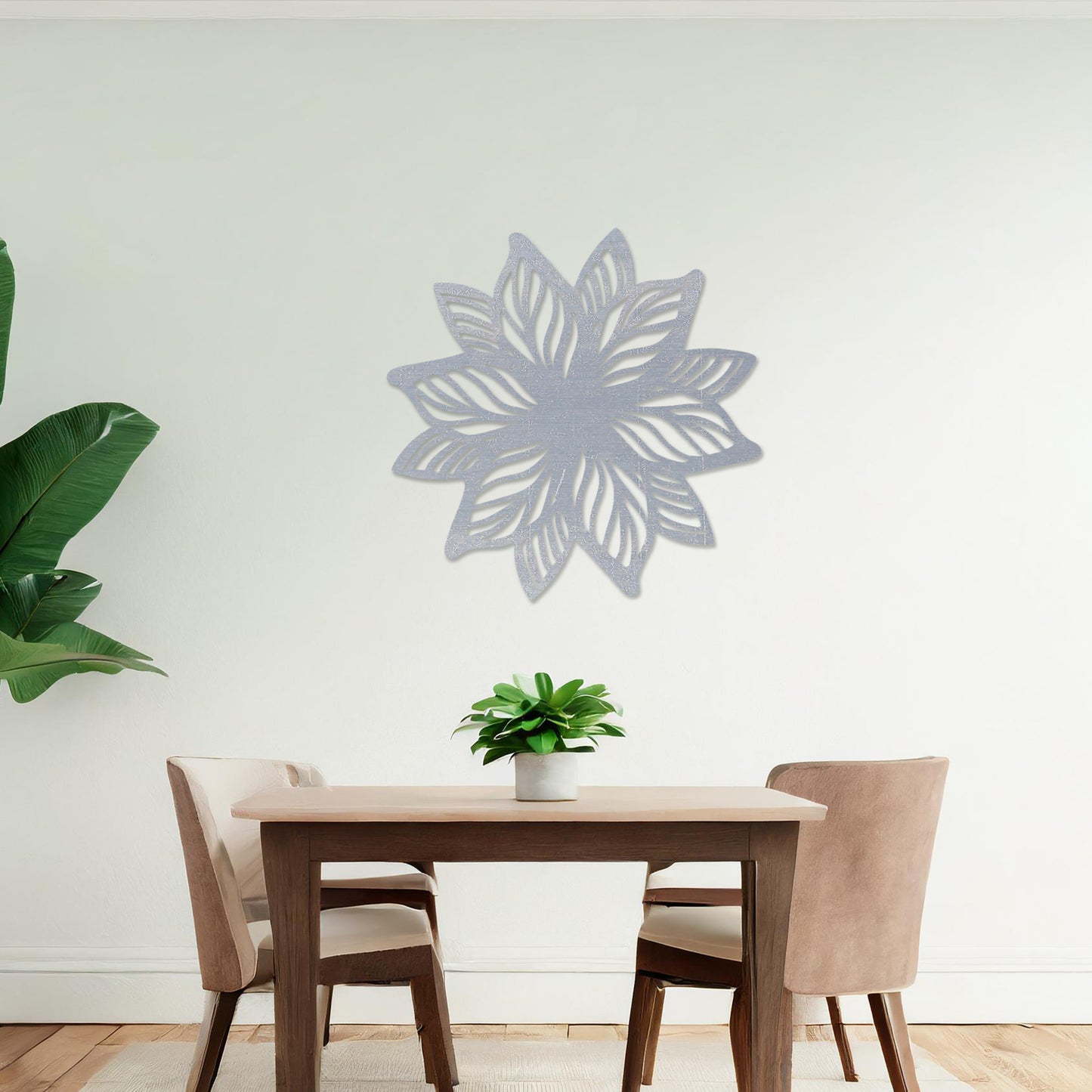 Mandala Flower Wooden Wall Hanging Art - Exquisite Intricate Petal Design