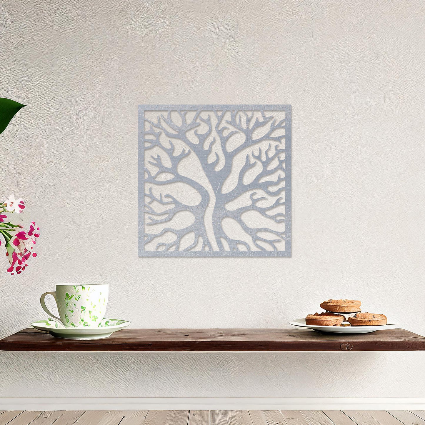 Bold Abstract Tree Branches Wooden Wall Art - Modern Forest Wall Panel