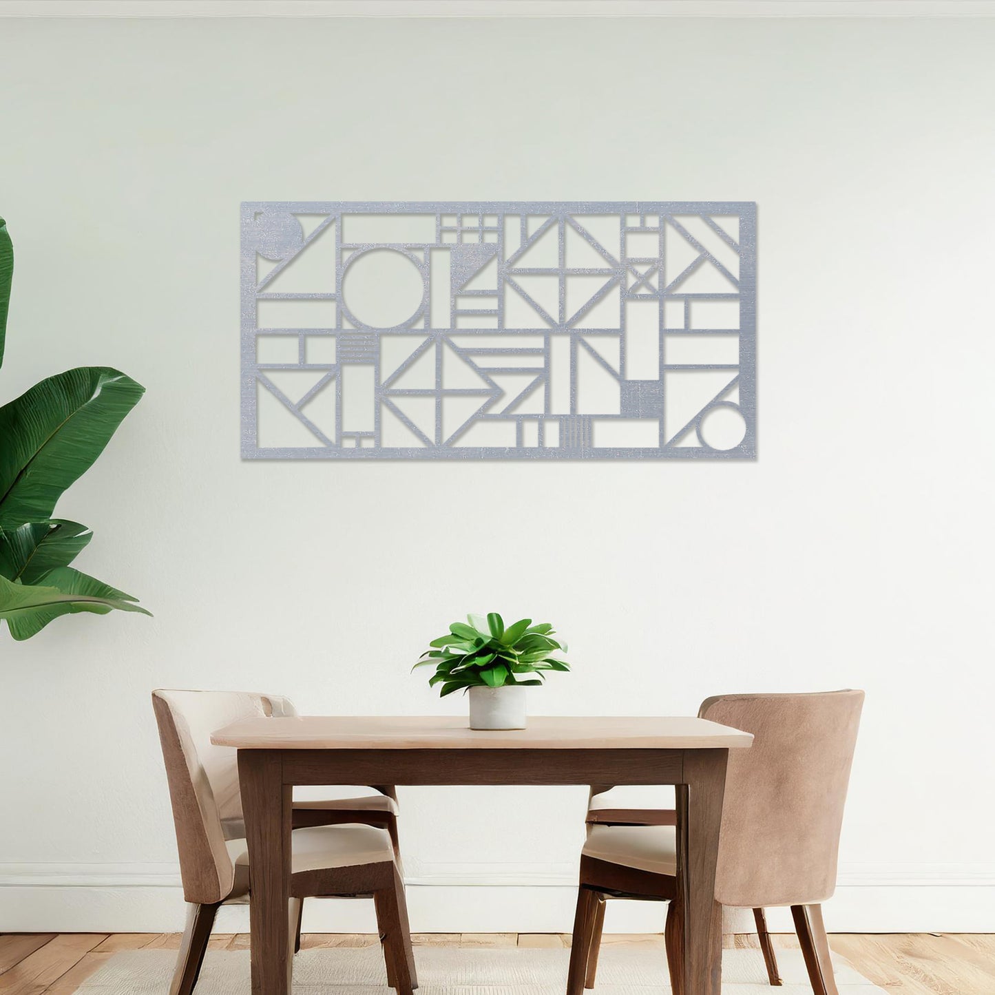 Wooden Geometric Wall Art Modern Contemporary Hanging Decor for Living Room