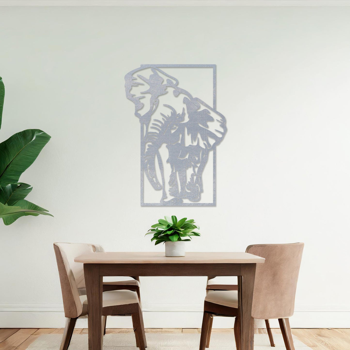 Contemporary African Elephant Wooden Wall Art - Handmade Wall Decor