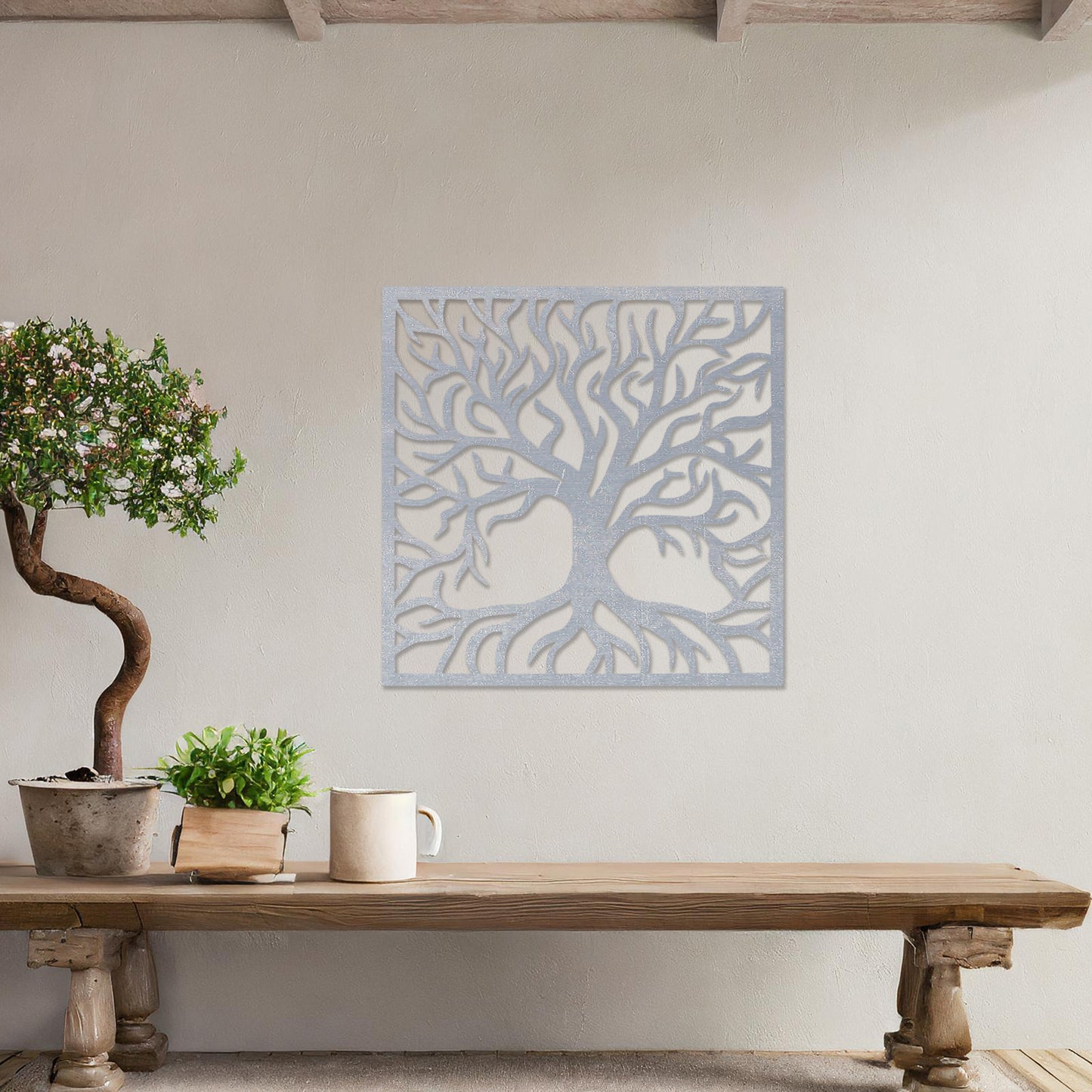 Timeless Tree Wooden Wall Art - Intricate Branch Design Hanging Wall Decor