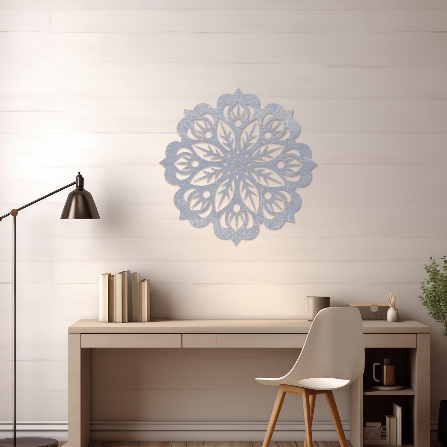 Wooden Mandala Flower Wall Art Modern Bedroom Decoration Home Wall Hanging