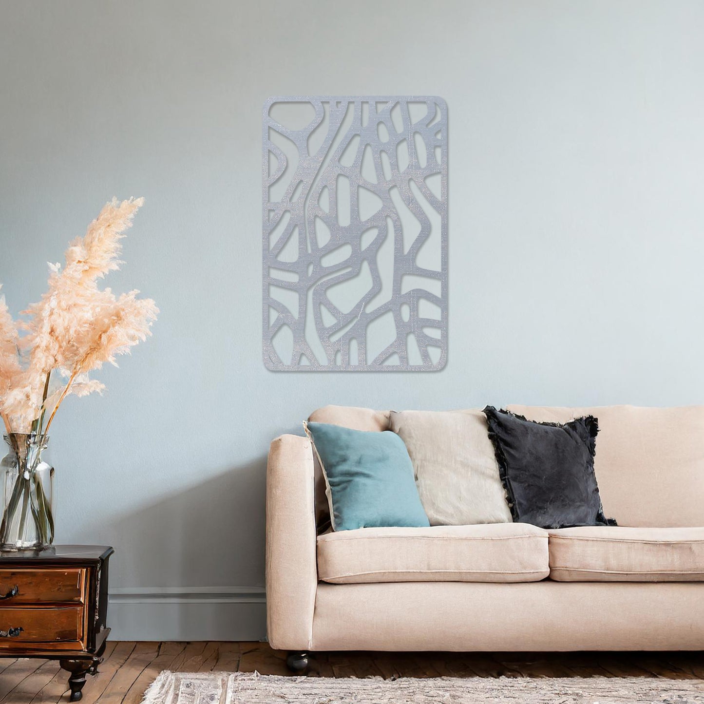 Modern Geometric Rectangle Wooden Wall Art - Artistic Accent for Contemporary Home